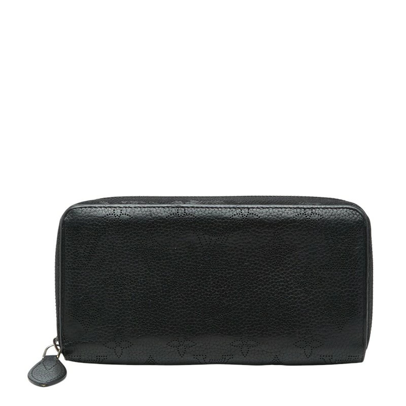 LOUIS VUITTON Mahina Zippy Wallet Monogram Leather Long Zipper Noir