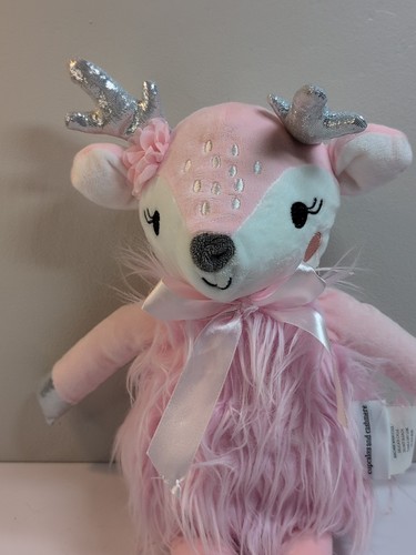 Cupcakes And Cashmere Reindeer Plush Stuffed Animal Toy Pink Silver - Picture 3 of 5