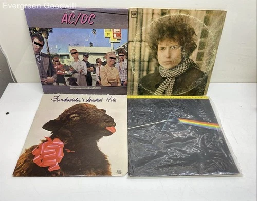 Lot of 4 Mixed Album Vinyl Records Bob Dylan and Others-Untested