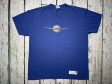 VTG Tommy Jeans Hilfiger Men's Blue Double Sided Logo 1990s Short Sleeve T-Shirt