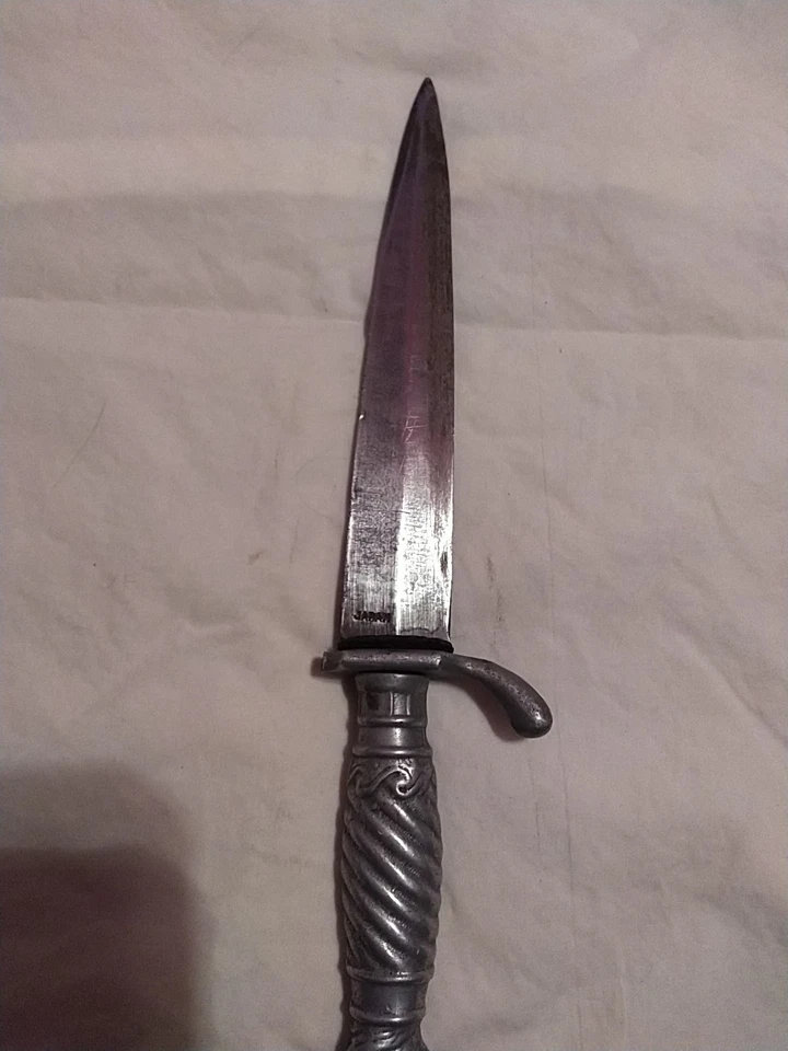 Cuchillo daga vintage de 10 pulgadas con mango de aluminio Korium Pic con funda Foto 4 de 4