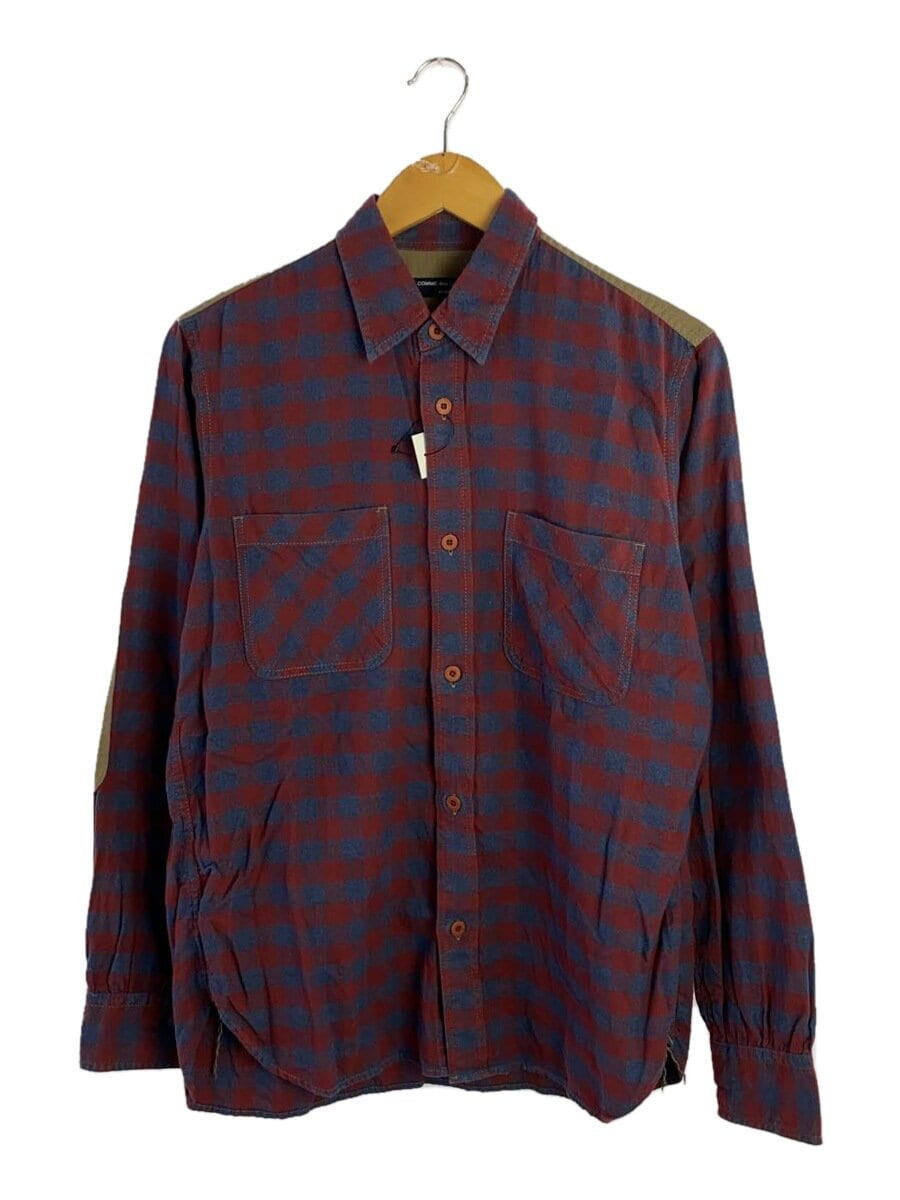 COMME des GARCONS HOMME Long Sleeve Shirt S Cotton RED Check COMME des GARCONS HOMME Long Sleeve Shirt S Cotton RED Check