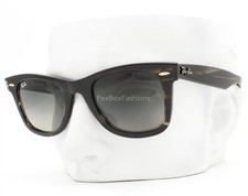 Ray-Ban Wayfarer Sunglasses RB 2140 1360/71 Striped Black Gray Glass 50mm w/case
