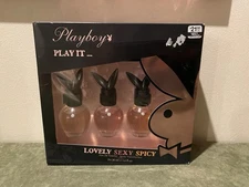 Playboy Play It Lovely Sexy Spicy Perfume Eau De Toilette 1 oz Spray Set of 3