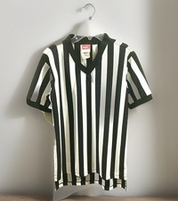 Rawlings Referee Shirt V Neck Longer Tail Vertical Stripes Adult SMALL