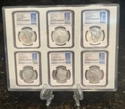 2023 NGC MS70 PF70 6 Coin Set $1 Morgan & Peace  Dollar FIRST DAY OF ISSUE FDIO