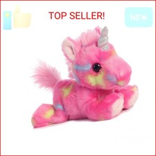Aurora  Vibrant Bright Fancies  Jellyroll Unicorn  Stuffed Animal - Eye-Catching