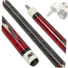 Pool Cue Stick 58'', Canadian Maple Pro Billiard 21oz Red with Wrapped Grip