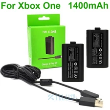 1/2 Pack For Microsoft XBOX ONE Play and Charge Kit Rechargeable Battery