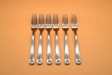 Set of Six Gorham Korea 18/8 Stainless Silverware  - AMBROSE - Dinner Forks