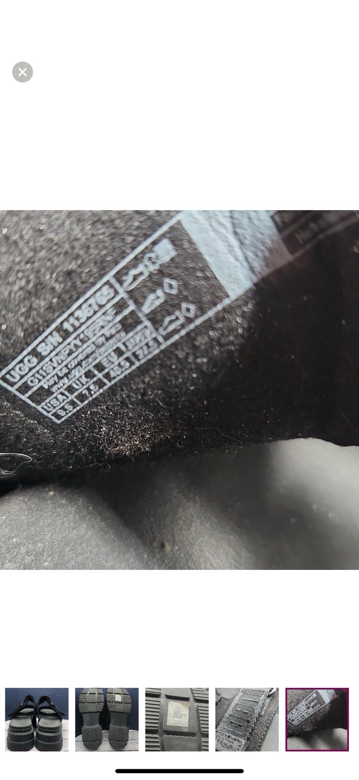 UGG Black Chunky Platform Slides - image 10