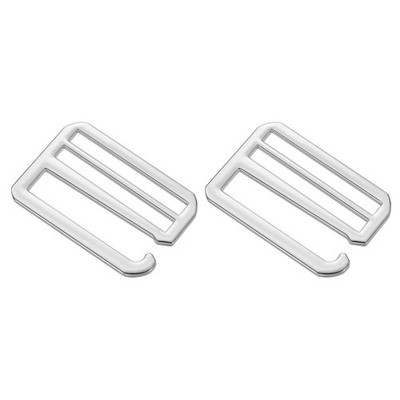 2 Stück G-Haken Bandverschlüsse 50mm Flache Tri-Glide Grau