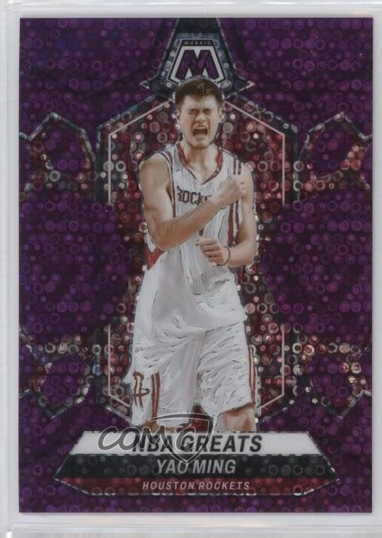 2023-24 Panini Mosaic NBA Greats Fast Break Purple Prizm 34/50 Yao Ming HOF 1u6