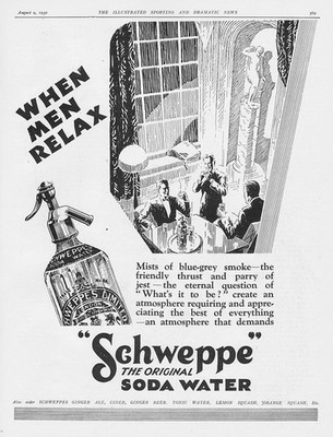 SCHWEPPES Sodawasser Vintage Werbung 1930 #2