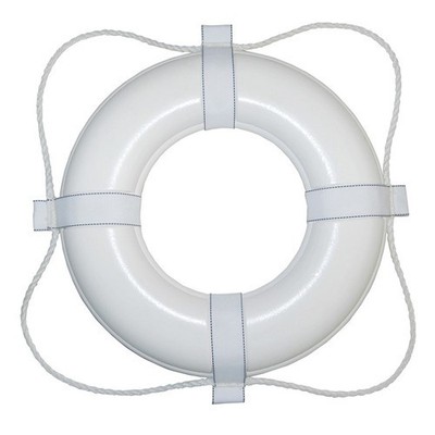 Taylor Made Foam Ring Buoy - 20'' White W/White Grab Line 360