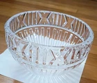 Vintage Tiffany & Co Glass Heavy Crystal Atlas Bowl 7" Roman Numerals