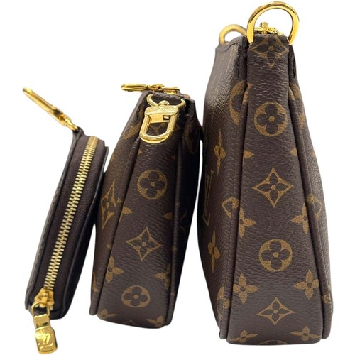 Louis Vuitton Pochette M44813 Canvas Brown Shoulder Bag Women's KNB342 #KNB342 - Picture 3 of 12