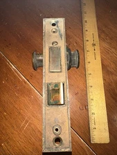 Antique Yale Cast Iron Body Cast Bronze Face Dead Bolt Mortise Lock Used