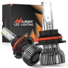 Nilight 9004/HB1 Bulbs, 350% Brighter, Super Bright High and Low Dual Beams H...