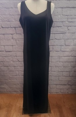 J. Jill NWT Size S Black Perfect Pima Cotton Maxi Tank Shift Dress Stretchy  | eBay