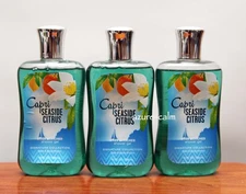 Bath and Body Works CAPRI SEASIDE CITRUS Shower Gel Wash x 3