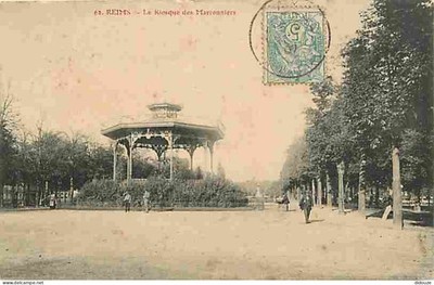 Alte Postkarte - 51 - Reims - Le Kiosque des Marronniers - animiert - Obli
