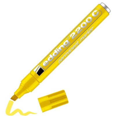 2200 C Permanentmarker gelb 1 Stift abgeschrägte Spitze 15 mm schnell trocknend...