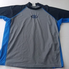 Vintage Bare Rash Guard Swim Shirt Mens Large L Short Sleeve Chillguard Sunguard