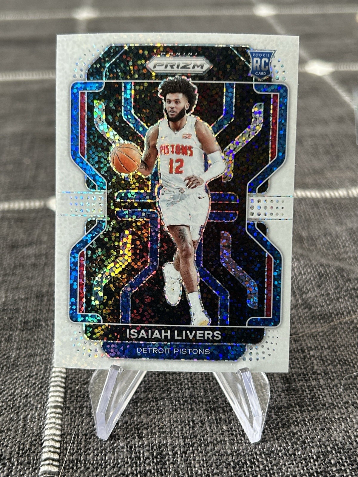 2021-22 Panini Prizm White Sparkle Prizm Isaiah Livers #296 Rookie RC