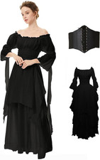 Women Renaissance Witch Dress Vampire Fairy Halloween Costumes