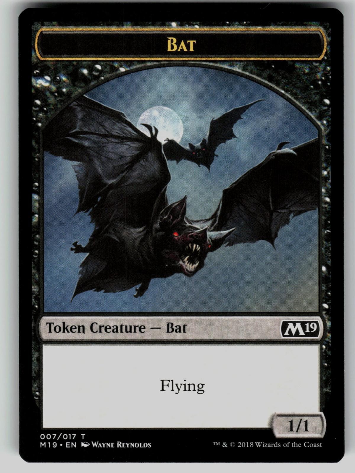Bat Token 7 Core Set 2019 Magic: The Gathering Token