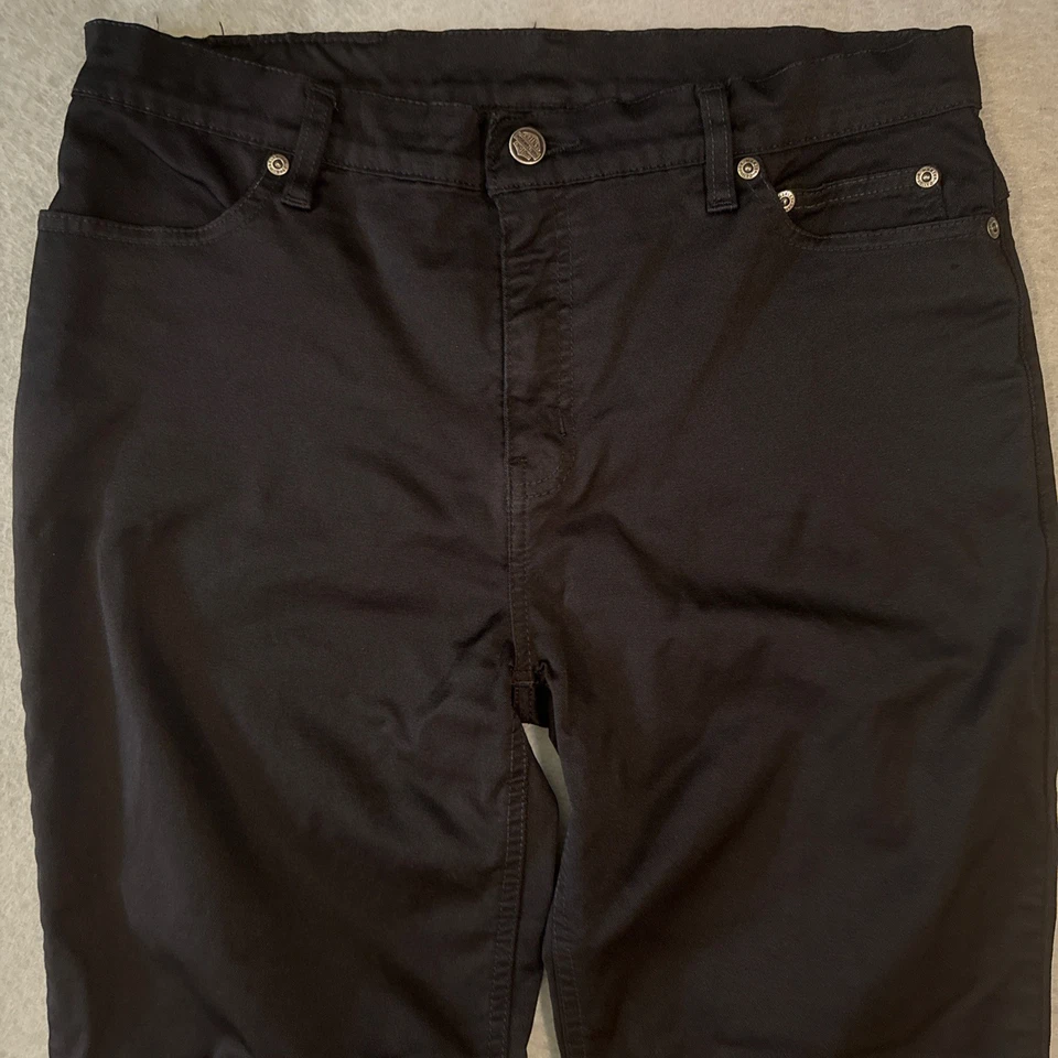 Pantalones de montar Harley Davidson de nailon para mujer 10/31 largos negros corte bootcut de motocicleta Foto 2 de 4