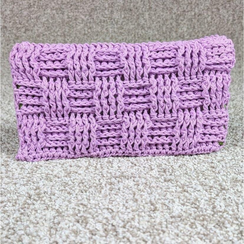 Handmade Crochet Swiffer Mop Cover Pad Reusable Duster Orchid Purple