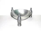 Vtg 1935 Coca Cola Advertising Aluminum Pretzel Bowl Brunhoff Mfg Bottle Legs
