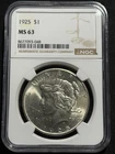 1925 Peace Silver Dollar $1 Coin NGC MS63 - One Day Sale!!!