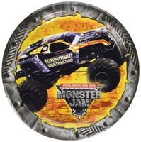 Monster Truck Jam 6 Inch Small Round Party Cake Dessert Plates Monster Truck Jam 6 Inch Small Round Party Cake Dessert Plates