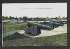 1910's Cannons,Fort Edward,Charlottetown,Prince Edward Island Postcard