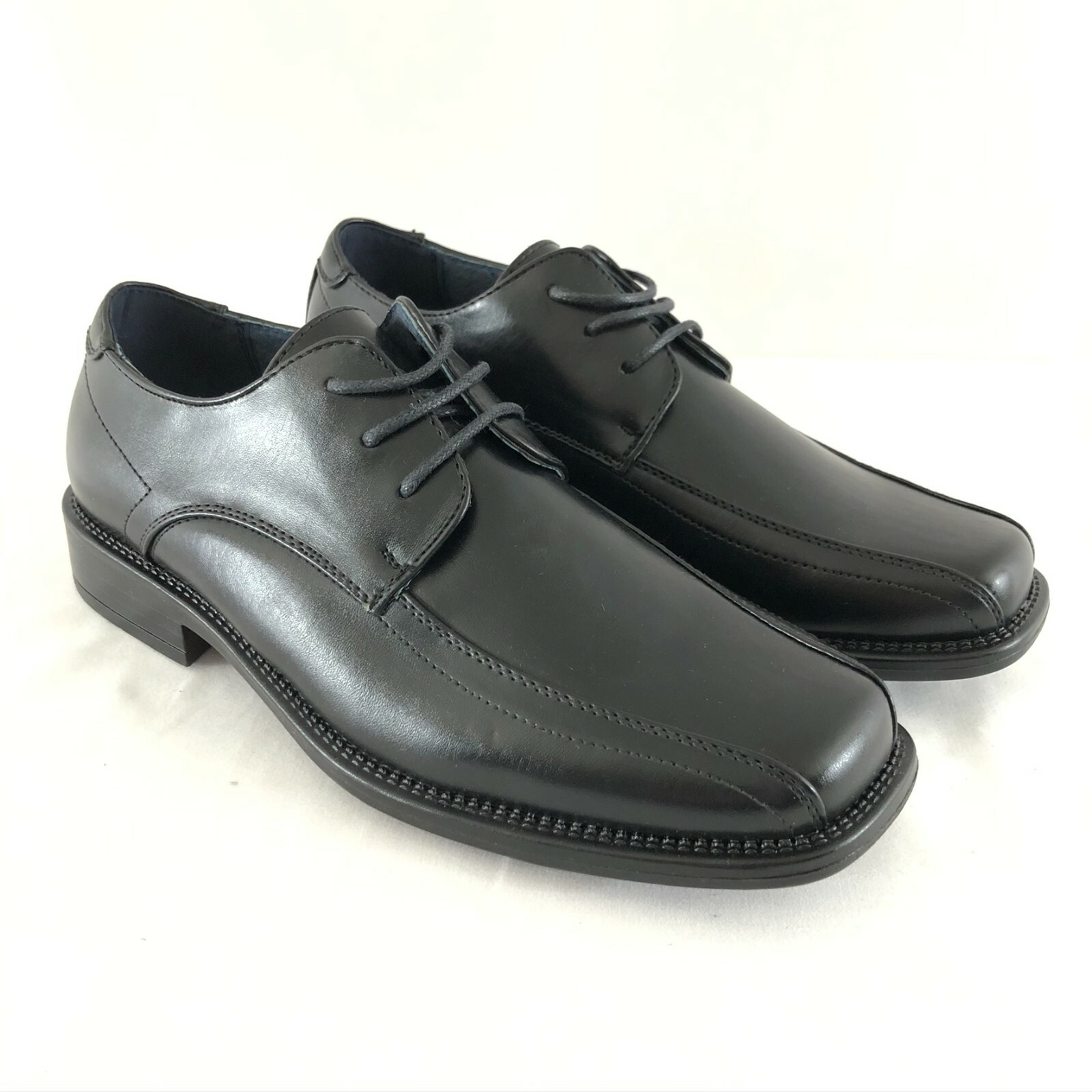 SAOLA Bruno Marc Mens Oxfords Lace Up Gordon 05 Black Faux Leather Formal Size 6.5