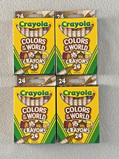 Crayola Colors of the World 24 Count Crayons Multicultural Skin Tones Lot of 4