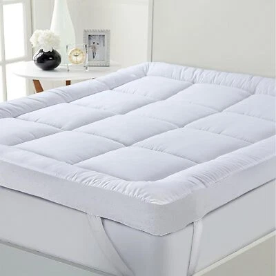 LONENESSL Hotel Quality Mattress Topper 10cm/4Inch Thick Deep Toppers Single Double King