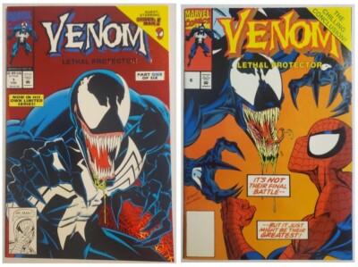 VENOM LETHAL PROTECTOR #1 1ST PRINT & #6 TOYBIZ VARIANT LOT! 1ST