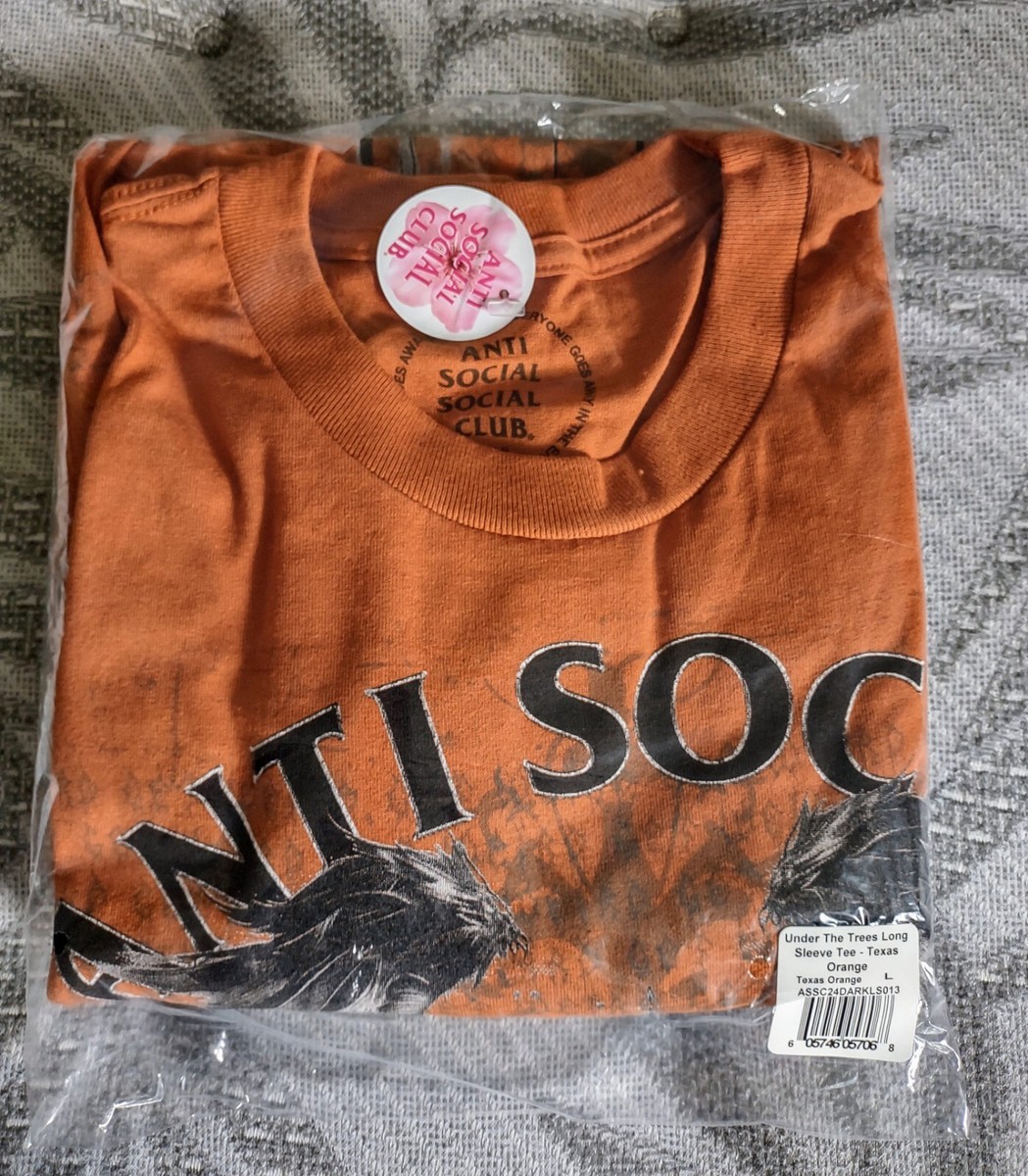 Anti Social Social Club Under The Trees T-shirt LS Size L Authentic NFC Tag