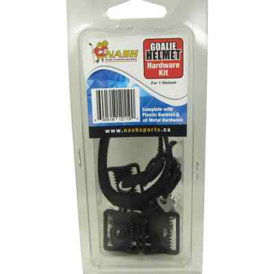 Nash Goalie Hockey Helmet Hardware Repair Kit | Screws Buckles Black White