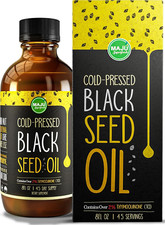 Black Seed Oil   3x Thymoquinone, Cold-Pressed, 100 Pure Turkish   8oz Glass Bo