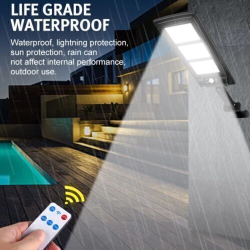 Solar Power 180 LED Light PIR Motion Sensor Outdoor Security Lamp Wall Garden - Picture 5 of 9