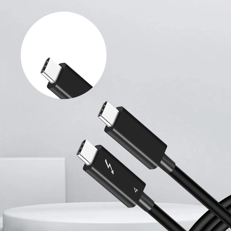 Thunderbolt4 Cable 0.7M 40Gbps 100W 5K 4K Display USB-C Gen 2 Video Cord - Image 2 of 4