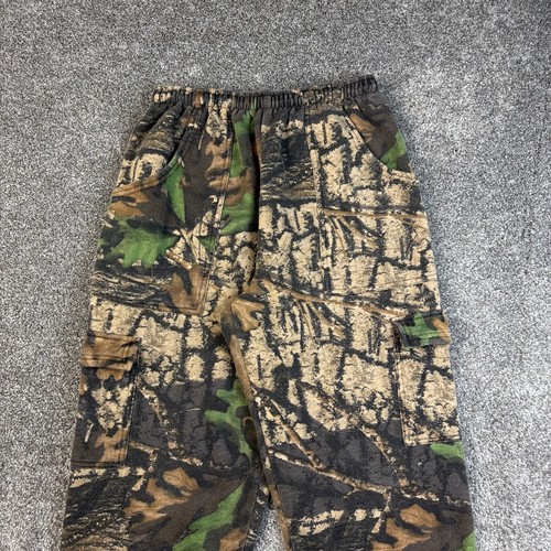 Pantalones deportivos de carga vintage Jerzees al aire libre camuflados para hombre M Trebark Grunge hechos en EE. UU. - Imagen 2 de 9