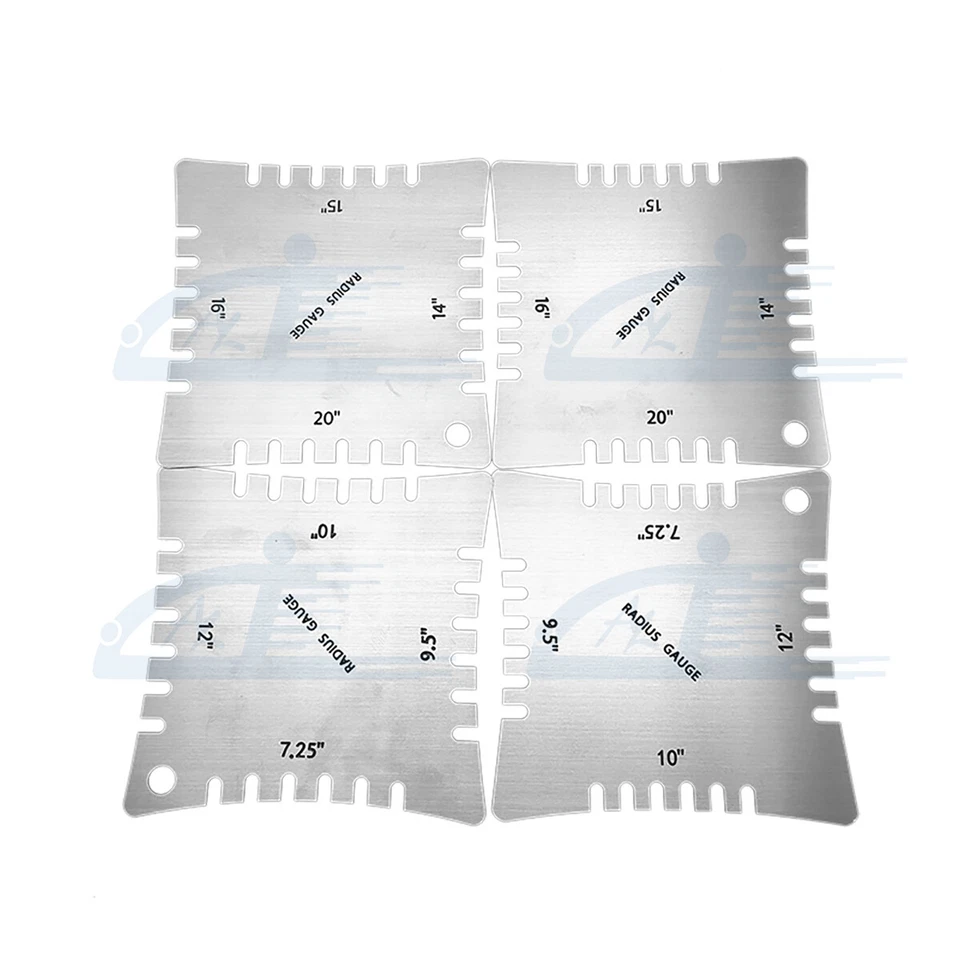 Guitar Luthier Tool Radius Gauge String Action Ruler Feeler Gauge Notched Gauge - Image 2 of 4