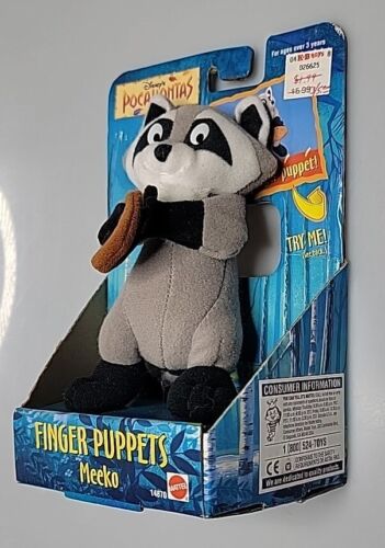 NIP Vintage 1995 Mattel Disney’s Pocahontas Finger Puppets Meeko - Picture 2 of 5