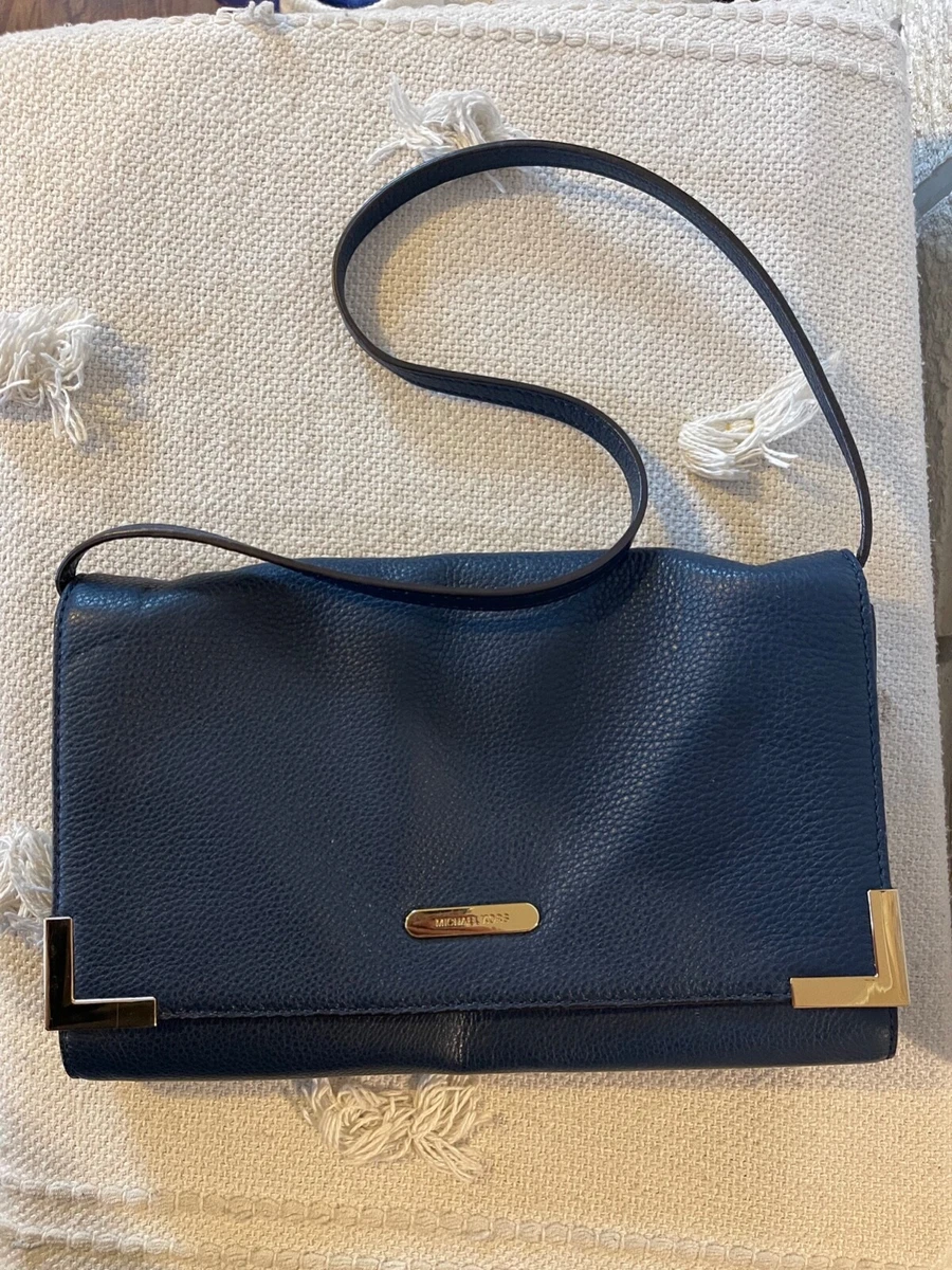 michael kors navy blue shoulder bag